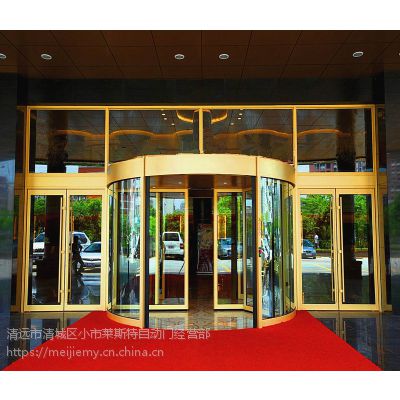 东方奥润特不锈钢二翼带展柜豪华旋转门 商场、广场、酒店与旅游景区的自动通行之选